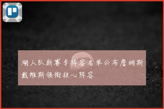 湖人队新赛季阵容名单公布詹姆斯戴维斯领衔核心阵容